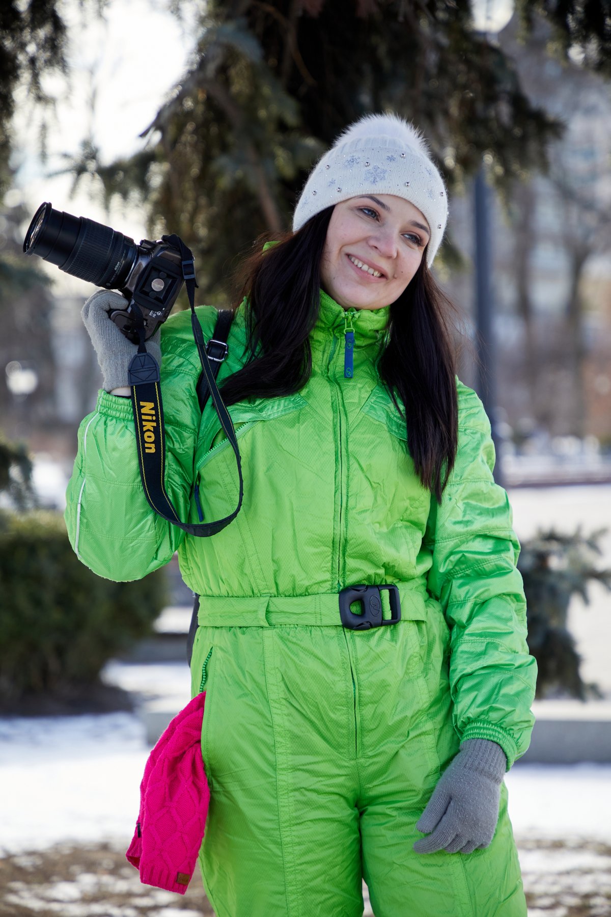 A student with a camera, winter shoot