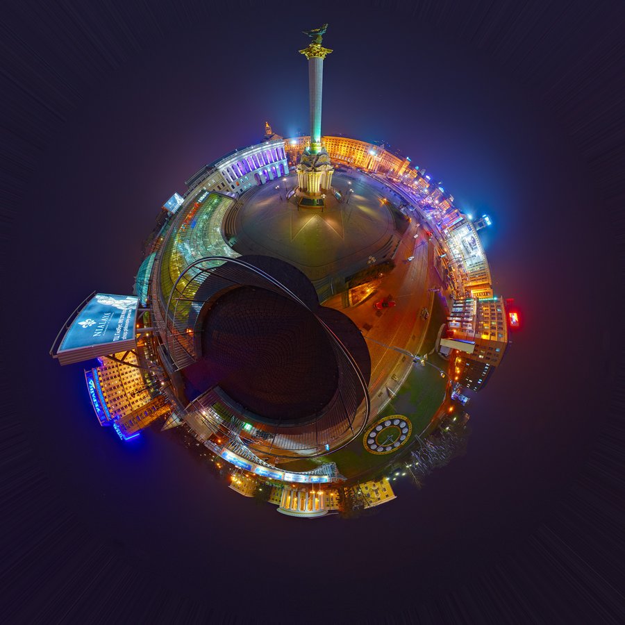 A 'little planet' panorama format